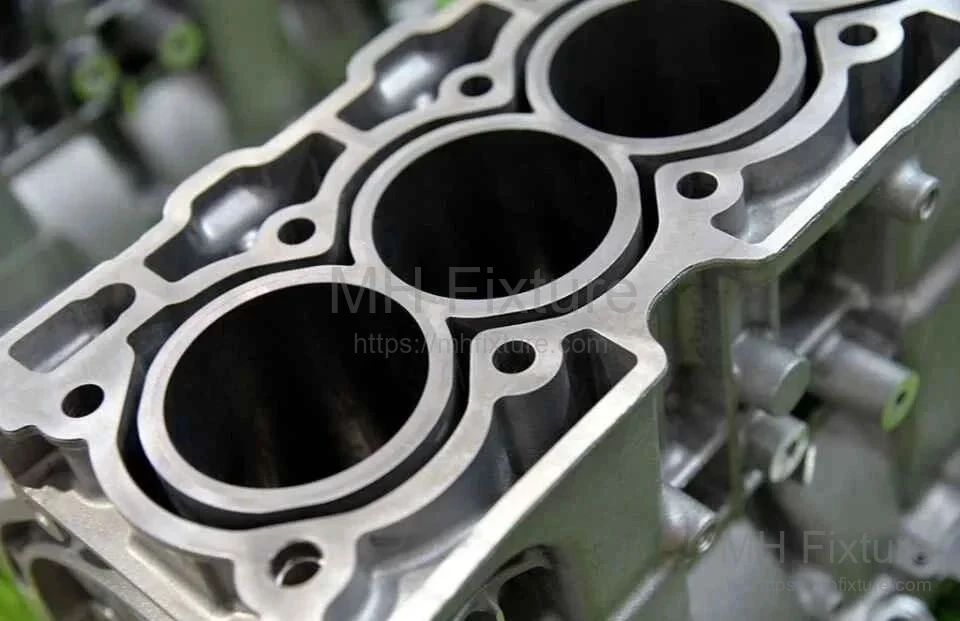 Automated deburring process for engine blocks using specialized industrial brushing tools