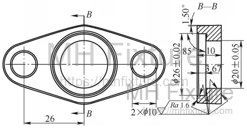 Automotive exhaust flange design with 1.5-degree draft angle for mold forging