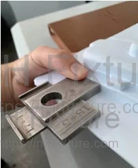 Action 3: Abutment Check - Leaning gauge against step to verify light box height and flatness