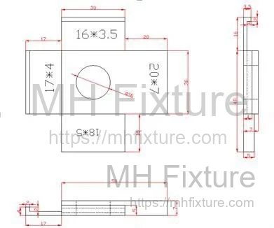 Technical drawing of the multi-functional step gauge showing dimensions A, B, C, and D